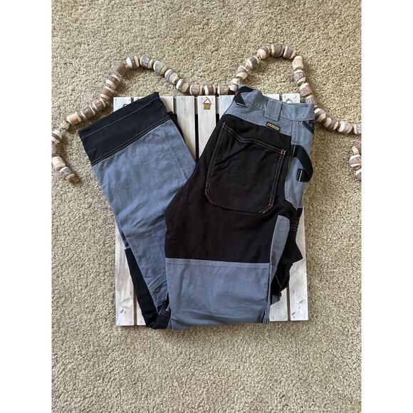Blaklader Workwear Men's Gray Black Carpenter Utility Double Knee Work Pants - Picture 3 of 10